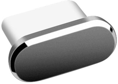 Stofplug - Dust plug - Anti stof plug - USB C - Geen stof in oplaadpoort - Beschermplug smartphone - Aluminium - Grijs - Jonyx