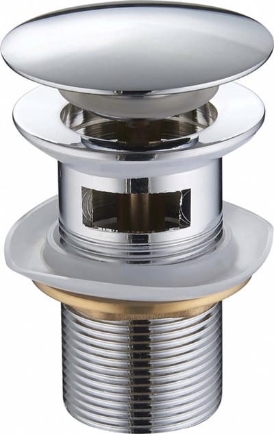Mexen klik-klak plug rond met overloop, chroom - 79920-00
