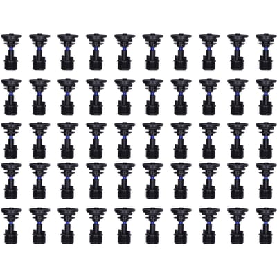 Lot de 50 arroseurs à double buse G1/2 mâles, rotatifs à 360 degrés, pour jardin et pelouse black