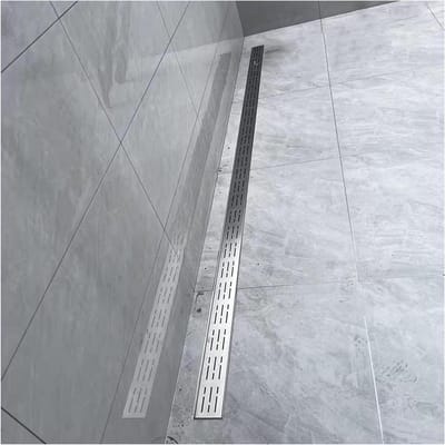 Afvoergoot Systeem - Sleufgoot - Waterafvoer Tuin - Roestvrij Staal - 100 cm - Zilver