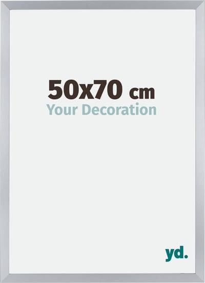 Your Decoration - Fotolijst 50x70 cm - MDF - Zilver Glans - Catania