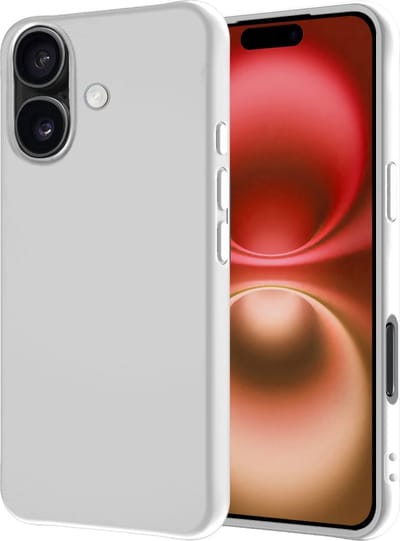 Hoesje - Geschikt voor Apple iPhone 16 - Sterk & Shockproof - Hoes Cover - Siliconen Case - Wit