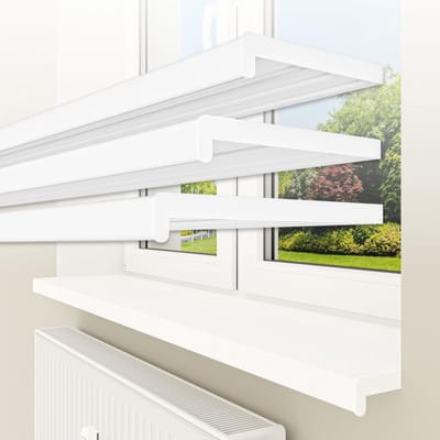 Vensterbank PVC - Binnenvensterbank - Afwerking Binnen - Vochtbestendig Krasvast - 120 cm - Wit Mat