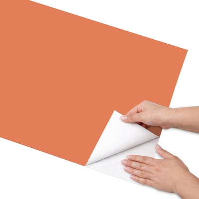Coloray Meubel Wrap Folie - Oranje Meubelfolie - 50x100 cm - Decoratiefolie Zelfklevend Sterk oranje - Meubelfolie Zelfklevend - Minimalist Meubelfolie - Wrapfolie Keuken - Wanddecoratie - Achtergronden en patronen