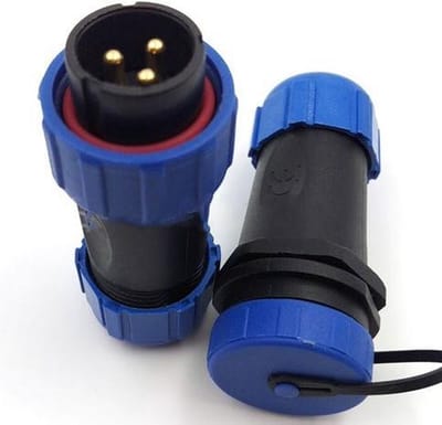 Male + Female - waterdichte kabelverbinder - 3 aderig - IP68