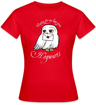 Harry Potter Hedwig Met Brief Waiting For My Letter T-Shirt Dames