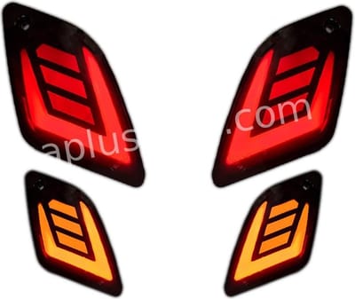 Knipperlichtset Alpha Tube Vespa Gts 250 / Vespa Gts 300 Tube Weglopend Achterzijde + Dagrijverlichting