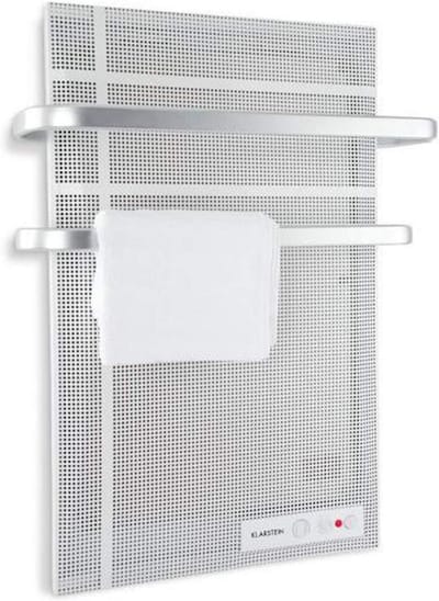 Infrared Heater Panel 1000W - Wall Mounted, Splashproof, Adjustable Thermostat, Silver