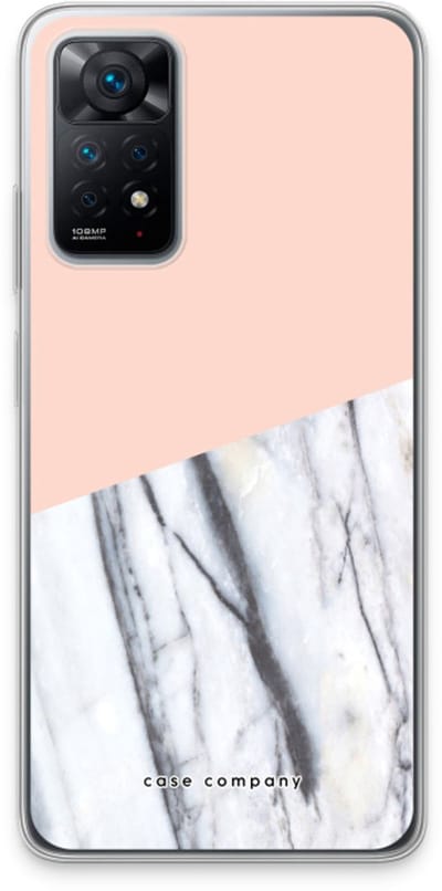 Case Company® - Hoesje geschikt voor Xiaomi Redmi Note 11 Pro hoesje - A touch of peach - Soft Cover Telefoonhoesje - Bescherming aan alle Kanten en Schermrand