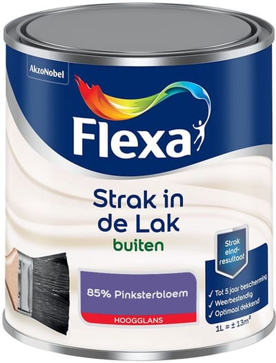 Flexa - Strak In De Lak Buitenlak Hoogglans - 85% Pinksterbloem - Mengverf - 1 L