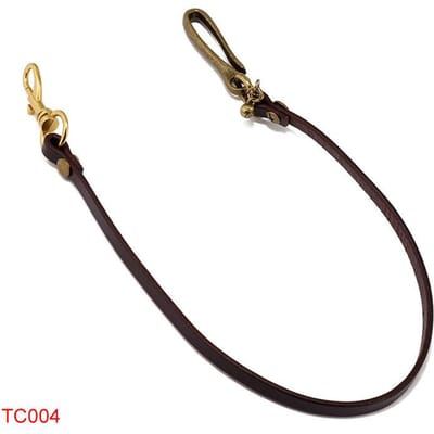 Klassieke Punk Stijl Echt Leer Biker Sleutelhanger Jeans Ketting Handgemaakte Portemonnee Ketting Taille Ketting Heren Rock Kleding Accessoires black