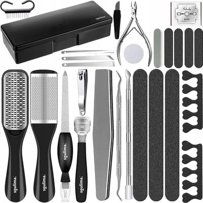 Ilso 30-delige pedicure set - teennagelknipper - eeltverwijderaar - manicure set - nagel verzorging - ingegroeide teennagel