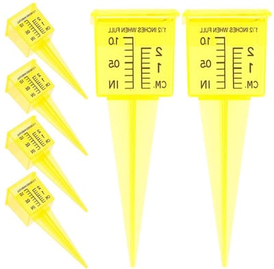 Regenmeter Set - Watermeter Buizen - Tuin Water Meten - Hoge Transparantie - 6 Stuks - Geel