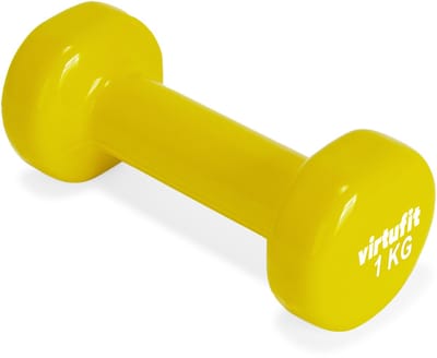 VirtuFit Vinyl Dumbbell 1 kg - Geel