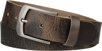 Fana Belts leren jeans riem bruin - Taille 110 - Heren riem - Breedte 4 cm - Brede riem - Ceintuur heren
