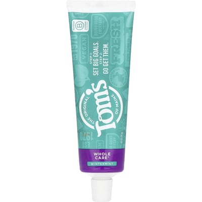 Tom'S Of Maine, Whole Care®, Fluoride Toothpaste, Wintermint, 4 oz (113 g) blue
