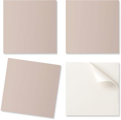 Esthetische vinyl wandtegels met print, lichtbruine kleur, 9x30x30 cm