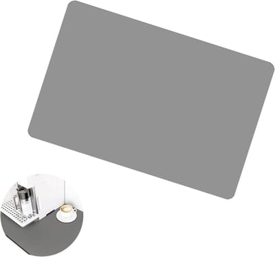 Afdruiprekmat Keuken - Gootsteenmat Vaatwerk - Snel Drogen Servies - Sterke Waterabsorptie - 60 x 50 cm - Lichtgrijs