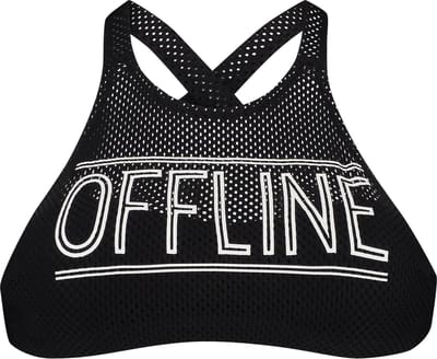 Hunkemöller Croptop Offline - Zwart/ Wit - Maat L