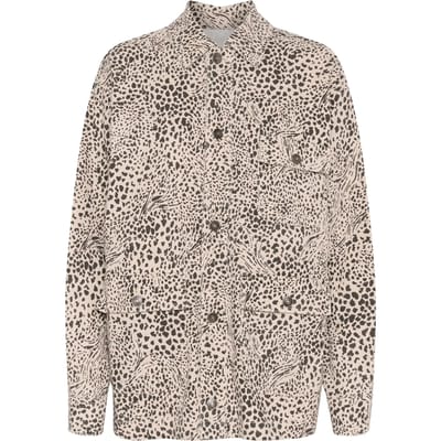 Denim jack Loose fit Abstract Leopard