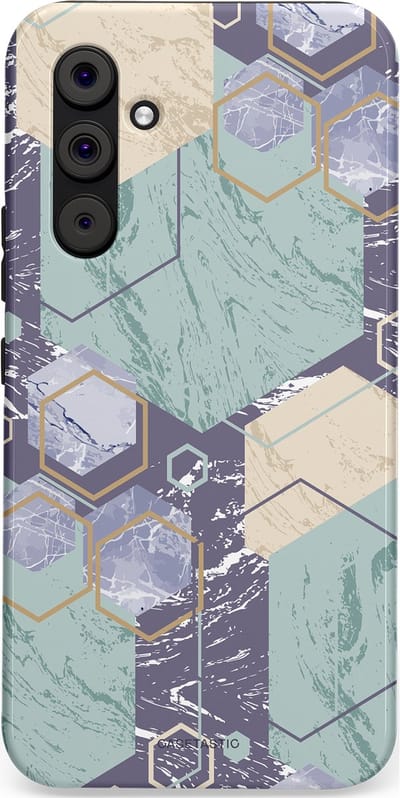 Casetastic hoesje geschikt voor Samsung Galaxy A54 (2023) 5G - Dubbellaagse bescherming - Veerkracht - Fashion Case - Zilver Crème