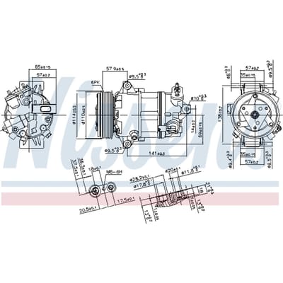 Compressor airconditioning NISSENS 890056