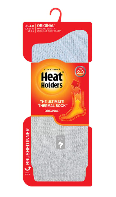 Heat Holders Dames Dikke Warme Thermische Sokken - Poederblauw / Zilver (Catania)