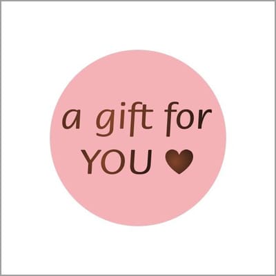 Sluitstickers - Sluitzegel - Etiketten - A gift for you - Etiketten - Roze - Rond 39 mm - 500 Stuks