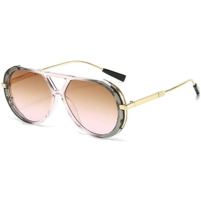 Lunettes de soleil intemporelles en métal de forme ovale pour femmes et hommes Style rétro Style Lunettes de soleil pour le soleil Cadre de forme coloré noir Été Élégant Uv400