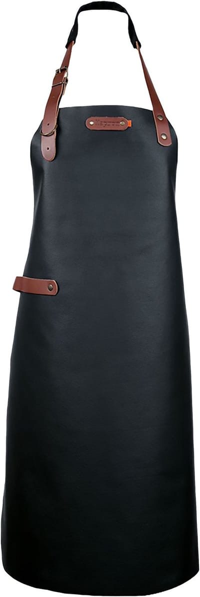 Xapron Luxe leren Schort Bovine - Zwart - M