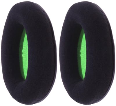 Dailygoody - Oorkussens Vervanging - Compatibel met Gaming Hoofdtelefoon - Zwart Groen - Flanel Foam - Comfortabele Oorkussen Accessoires - Geschikt v...