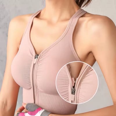 Finnacle - XL Sportbeha - Paars - L - XL - Voorsluiting - Rits - Shock - Compressie - YOGA BH