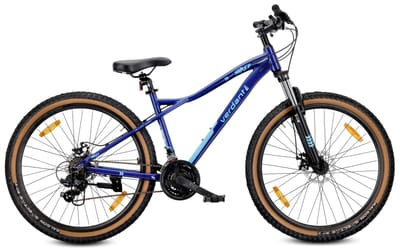 VERDANT SHRED Mountainbike 27.5", MTB-fiets voor dames en heren, fiets 27.5 inch - aluminium frame, schijfremmen, 21 versnellingen - Blauw