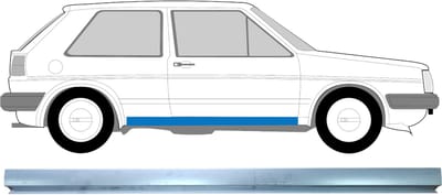 Reparatie dorpel voor Volkswagen Golf 2 1982-1992 / Links = Rechts (symmetrisch)