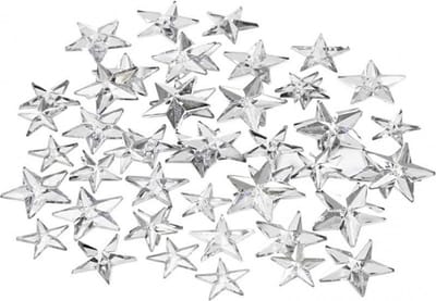 Pak steentjes sterren - 360x - zilver - hobby diamantjes - plaksteentjes - stickers - Hobby materialen/knutselen - Diverse formaten mix