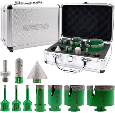 Diamant Tegelboor Set - 7 maten Kernboren en Afschuining Bits voor Keramiek en Graniet