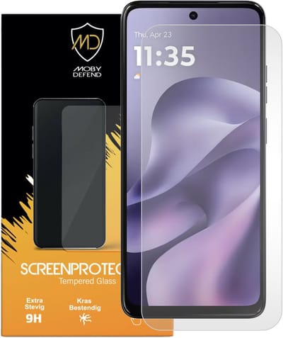 MobyDefend Screenprotector - Geschikt voor Motorola Moto G17 / Motorola Moto G17 Power - Case-Friendly Screensaver - Gehard Glas