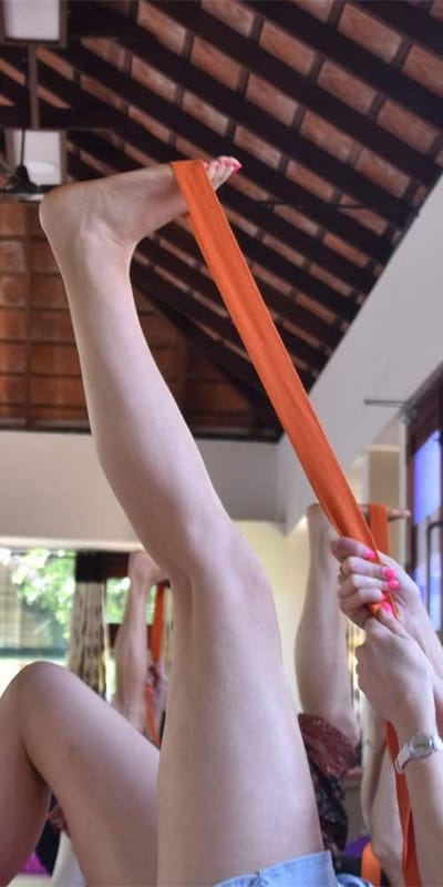 Yoga Riem - Stretch Band - Oefenen en Stretchen - Fair Trade Gemaakt - 2 Meter - Oranje