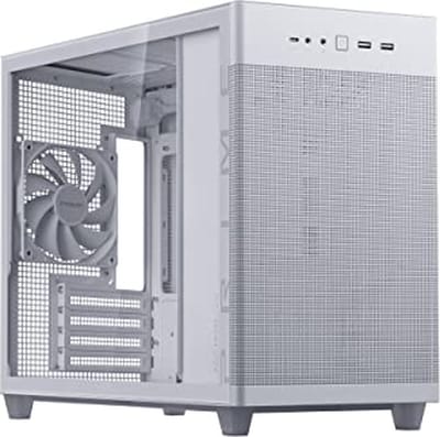Asus PRIME AP201 - Computerbehuizing - Wit - Mini-ITX - Met Venster