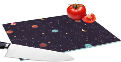 Glazen Snijplank - 28x20 - Planeten - Sterren - Patronen - Snijplanken Glas