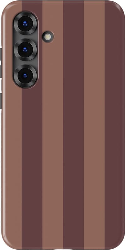 DripCase Gestreept Hoesje Samsung Galaxy S25 Plus | Backcover met Mag | Stripes Motief | Trendy Case Samsung Galaxy S25 Plus met Strepen Burgundy Rush