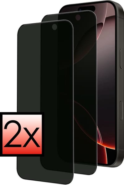 Screenprotector - 2 Stuks - Geschikt voor Apple iPhone 16 Pro - Privacy Filter - Beschermglas - Gehard Glas - Tempered Glass - Screen Protector - Anti Spy - Full Display Cover