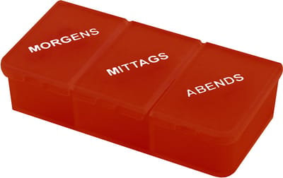 Sundo Pillendoosje Met 3 vakken - Rood