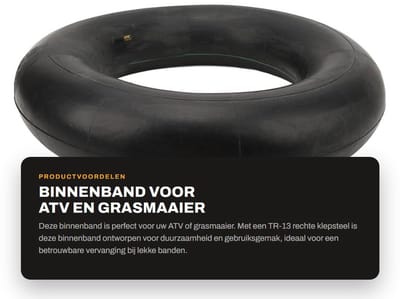 Dailygoods- Binnenband 500-12 inch - TR-13 Klepsteel - Stevige Binnenband - Lekbestendig - Geschikt voor Grasmaaiers/ATV's - Hoogwaardig Rubbermateriaal