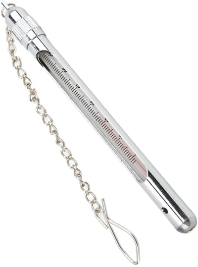 Vis Thermometer - Watermeter Meetinstrument - Vliegvissen Optimaliseren - Compacte Pocket Clip - 13x2x2cm - Zwart