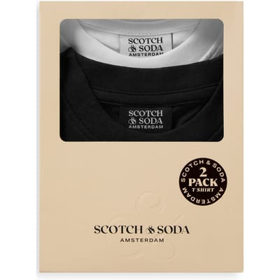 Scotch & Soda Boy Core Regular-fit Logo T-shirt 2-pack Black Taglia: 4 | T-shirt Outlet | kids | Nero