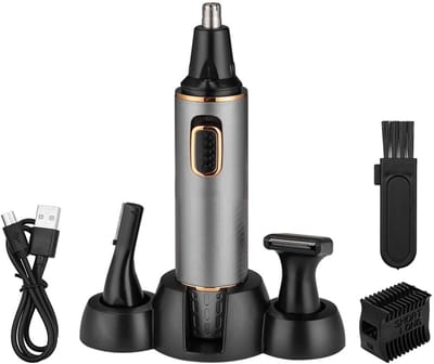 Allecto - Neushaartrimmer voor mannen - Oplaadbaar - IPX7 waterdicht - Pijnloos neusscheerapparaat - Professionele trimmer voor heren - 3-in-1 verz...