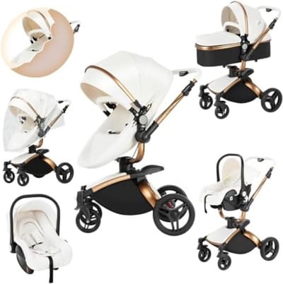 Kinderwagen 3 in 1 - Babywagen 3 in 1 - Wandelwagen - Kinderwagen 3 in 1 Incl Autostoel