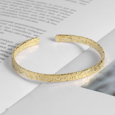 925 Sterling Zilver Onregelmatig Oppervlak Armband Voor Vrouwen Mannen Armband Mode Sieraden Verstelbaar S -B458 beige