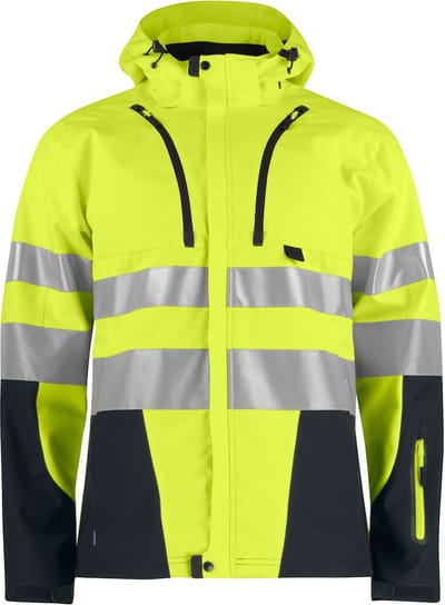 ProJob 6419 ONGEVOERDE SIGNALISATIESOFTSHELL EN ISO 20471 KLASSE 3 646419 - Geel/Zwart - 4XL
